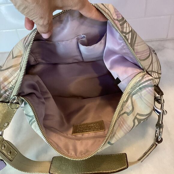 Coach F17209 Signature Plaid Hobo Bag Multicolor - Picture 14 of 15